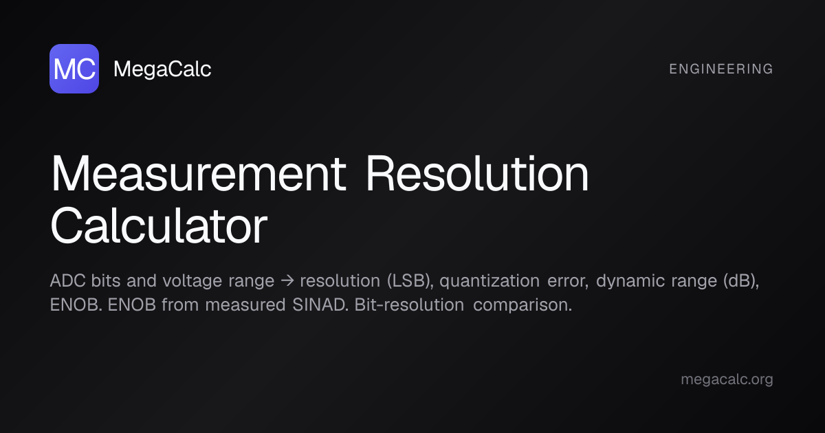Measurement Resolution Calculator — Free | MegaCalc